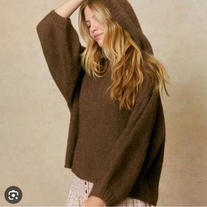 Christy Dawn Agnes hooded Sweater in Brown